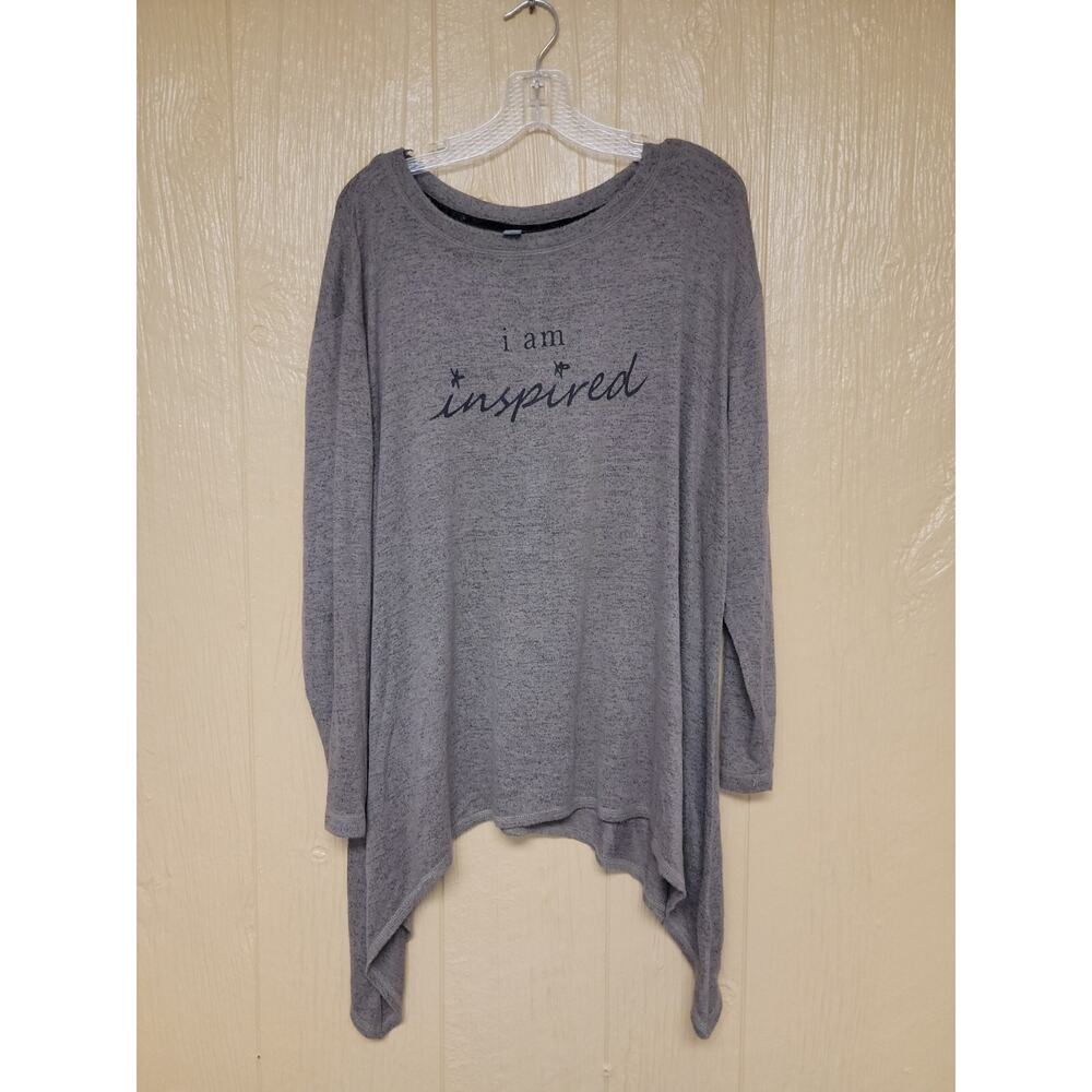 Anybody Lounge Asymmetric Sweater Brown I Am Inspired sz XL Oversize Lightweight